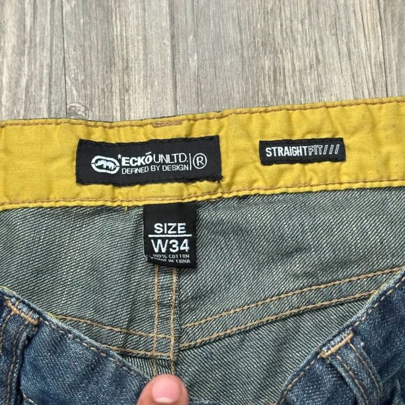 Vintage Y2K Ecko UNLTD Denim Jeans Size 34X32 - Picture 5 of 5